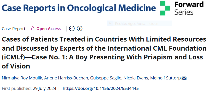 Screenshot Pediatric CML case report